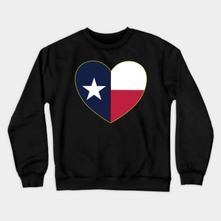 Texas Flag Heart Crewneck Sweatshirt